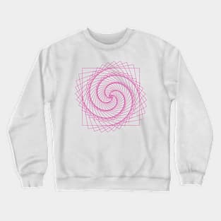 Geometric pink square spiral - relaxing pattern Crewneck Sweatshirt